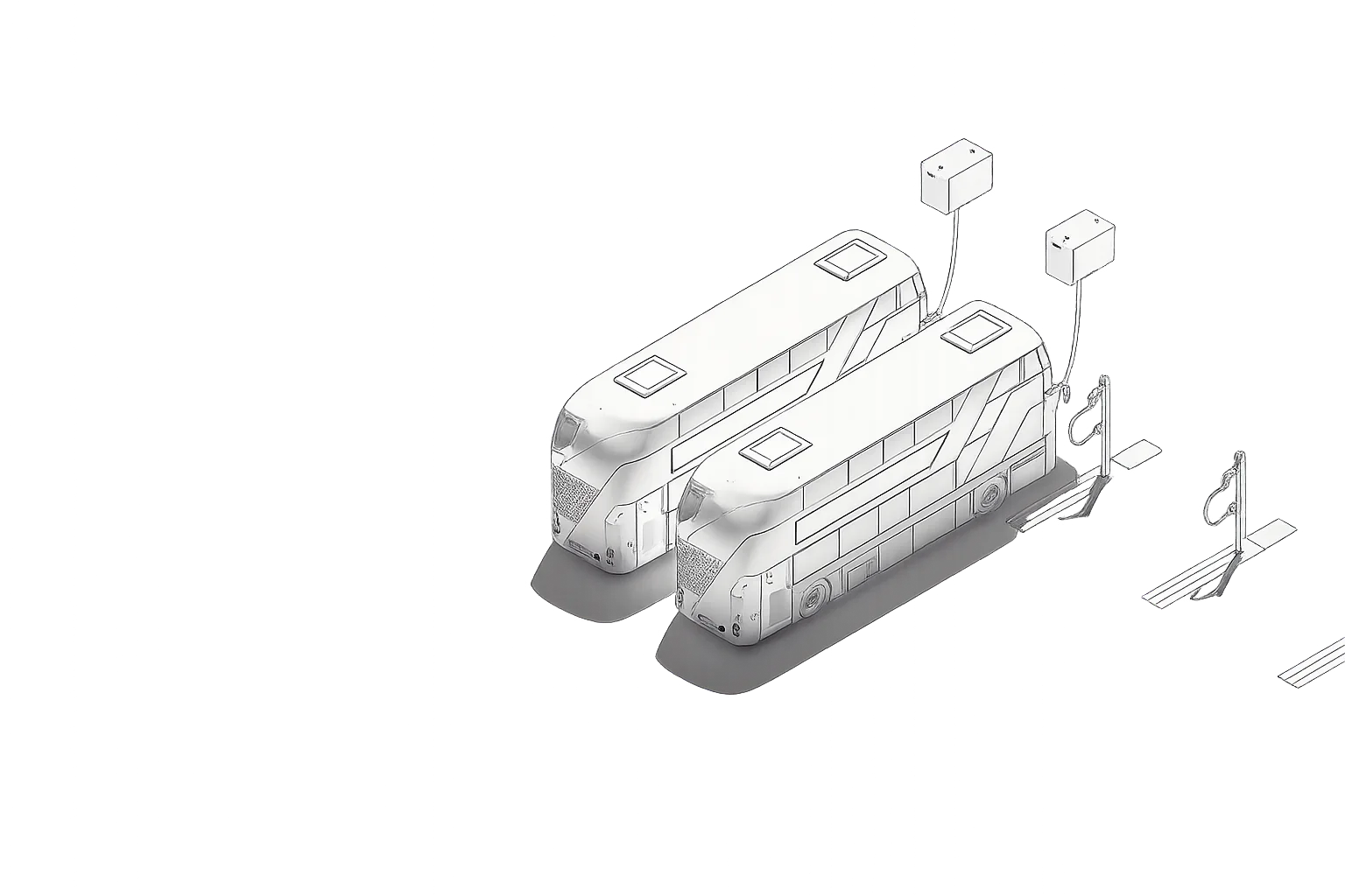 Electric buses at Neutron charging station