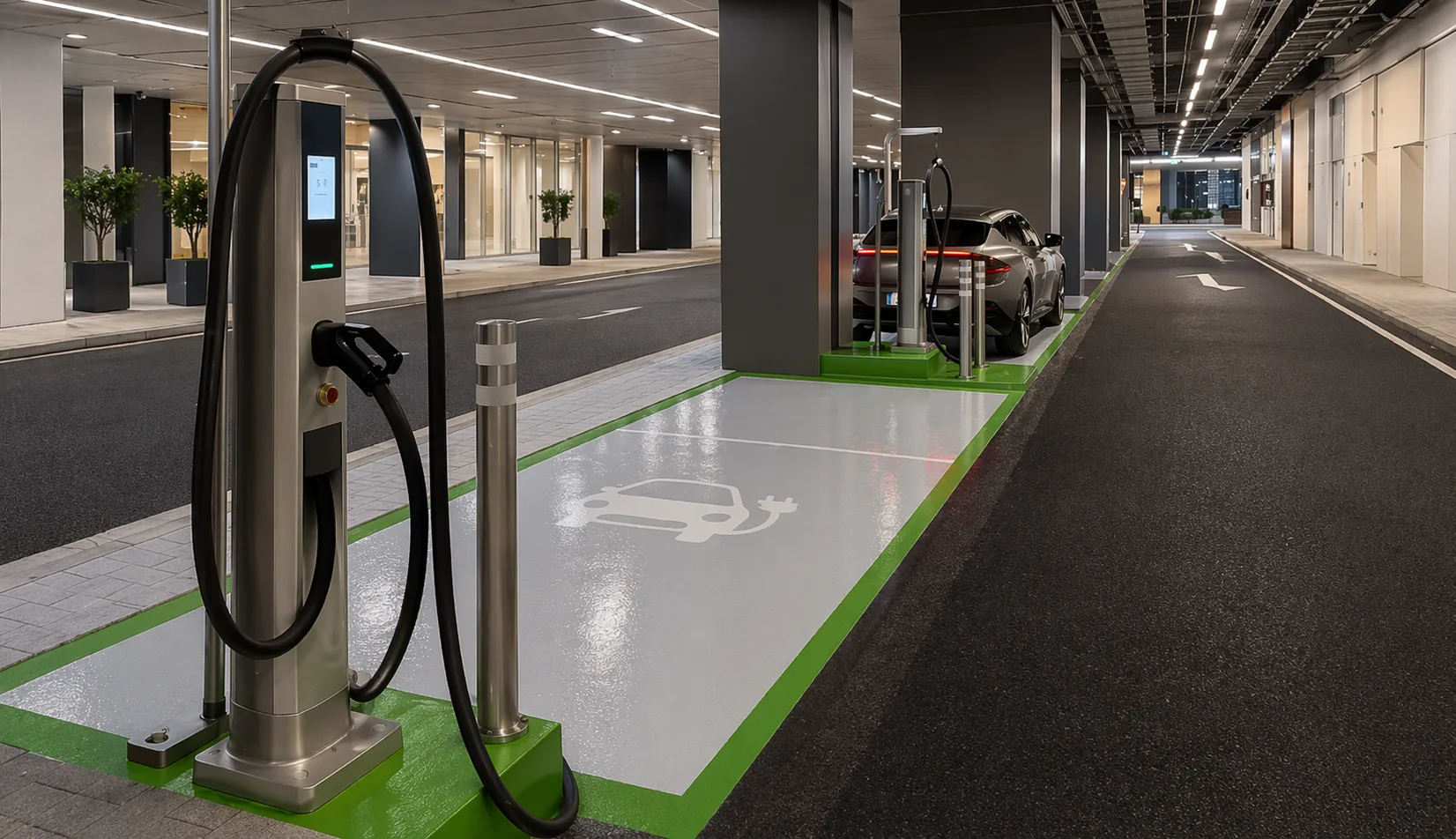 Public EV charging car park
